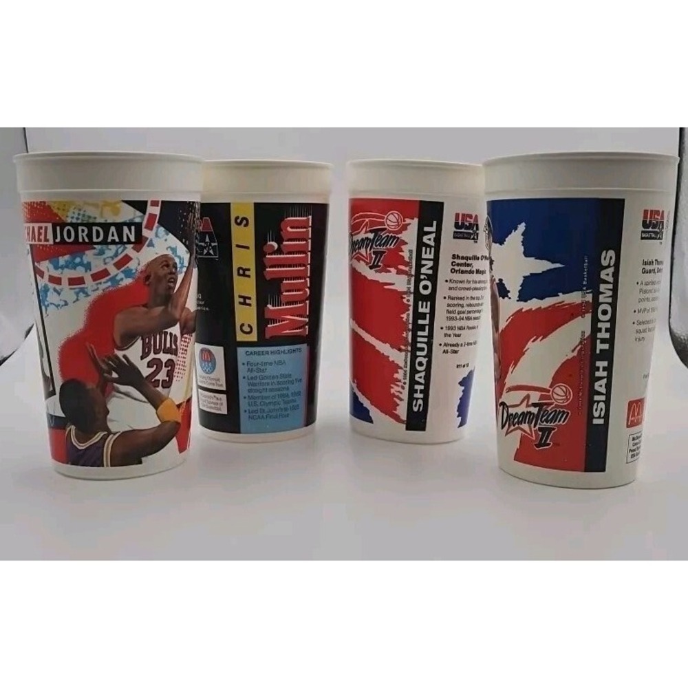 McDonald's Basketball Collectors Cups - Set Of 4 - 1992, 1993, 1994
